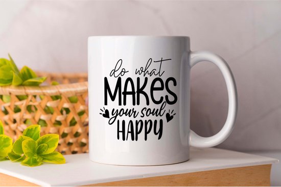 Mug Faites ce qui rend votre Soul Happy - KindnessMatters - Gift - Cadeau - BeKind - SpreadLove - ChooseKindness - BeTheGood - KindnessTelt - WeesLief - LiefdevolHart - WeesGoed