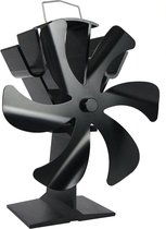 Empire's Product Kachelventilator – Radiator Ventilator– Ecofan – Pelletkachel – 6 Bladen - Bespaar 30% Energiekosten – Zwart