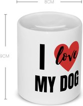 Akyol - i love my dog Spaarpot - Honden - honden liefhebbers - verjaardagscadeau - kado - gift - geschenk - 350 ML inhoud