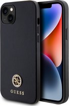 Guess 4G Metal Logo Back Case - Geschikt voor Apple iPhone 15 Plus (6.7") - Zwart