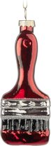 BRUBAKER Penseel Rood - Handbeschilderde Kerstbal Van Glas - 11 cm Schilderspenseel - Kerstdecoratie Voor Schilders En Lakkers - Mondgeblazen Kerstboomversiering - Decoratie Hanger Figuur