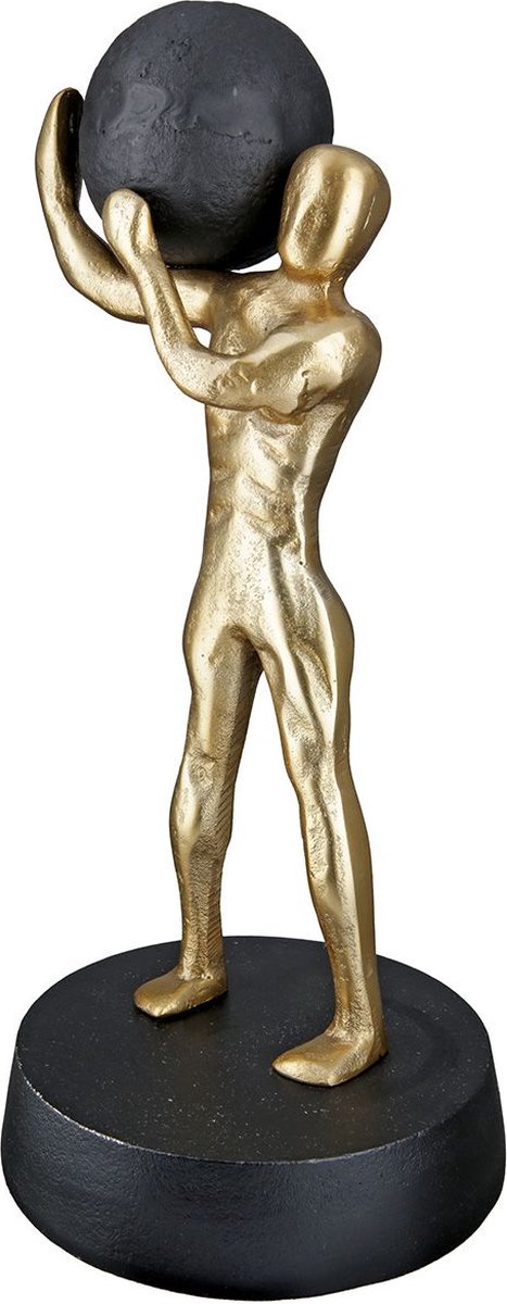 sculptuur de sterkste man 15x35x16 aluminium