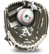 Franklin 9,5 Inch Youth MLB Glove and Ball Se Team Athletics