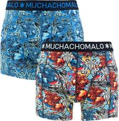 Muchachomalo Boxer Homme - Sous-vêtements -vêtements - Lot de 2 - Imprimé - 95% Katoen - Grande Taille - 5 XL