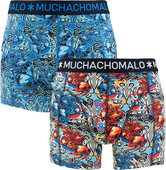 Muchachomalo Boxershort Heren - Ondergoed - 2 Pack - Print - 95% Katoen - Grote Maat - 5 XL