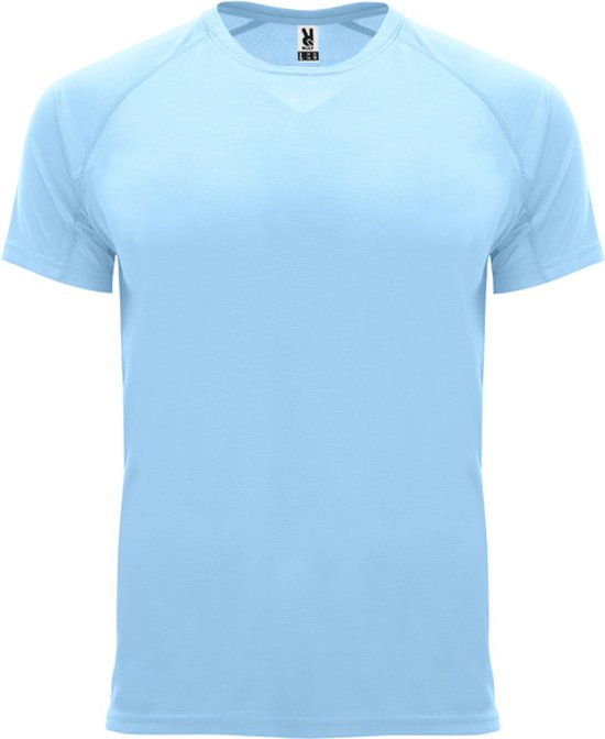 Hemelblauw Unisex Sportshirt korte mouwen Bahrain merk Roly maat 3XL