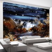 Fotobehangkoning - Behang - Vliesbehang - Fotobehang Magisch Bos - Kunst - Magical forest - 150 x 105 cm