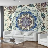 Fotobehangkoning - Behang - Vliesbehang - Fotobehang Mandala - Earth colors - 100 x 70 cm
