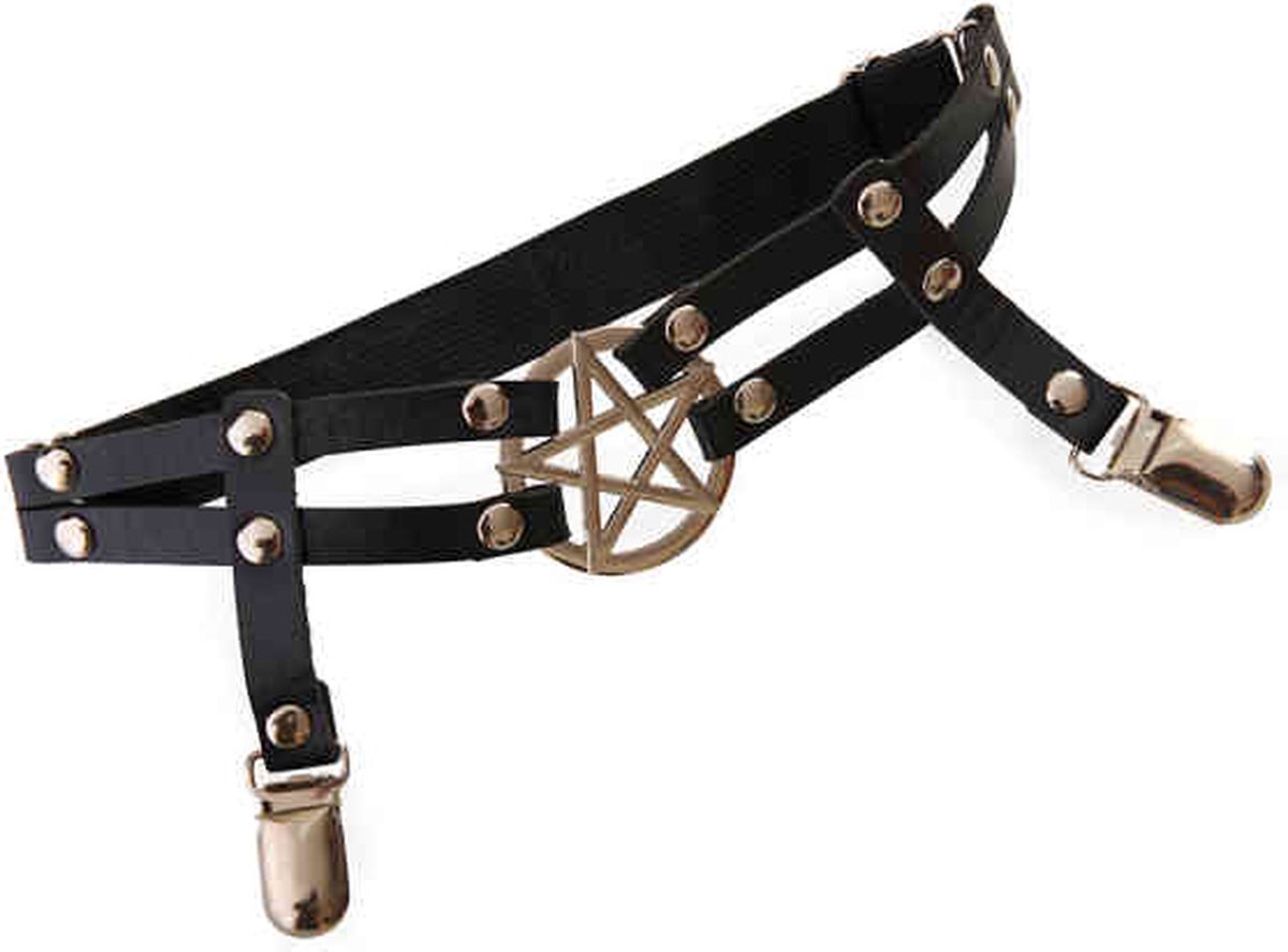 Banned - Weaver Leg Garter Beenharnas - Zwart