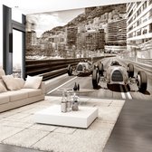 Fotobehangkoning - Behang - Vliesbehang - Fotobehang Oude Formule 1 Auto's - Monte Carlo - 300 x 210 cm