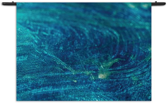Velours Wandkleed Blue Ice Rechthoek Horizontaal L (85 X 120 CM) - Wandkleden - Met roedes