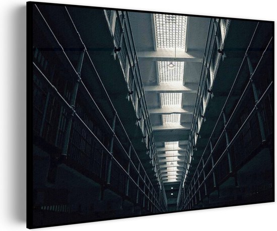Akoestisch Schilderij Alcatraz Celblokken Rechthoek Horizontaal Basic S (7 0x 50 CM) - Akoestisch paneel - Akoestische Panelen - Akoestische wanddecoratie - Akoestisch wandpaneel