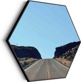 Akoestisch Schilderij Eindeloze weg Hexagon Basic L (100 X 86 CM) - Akoestisch paneel - Akoestische Panelen - Akoestische wanddecoratie - Akoestisch wandpaneel