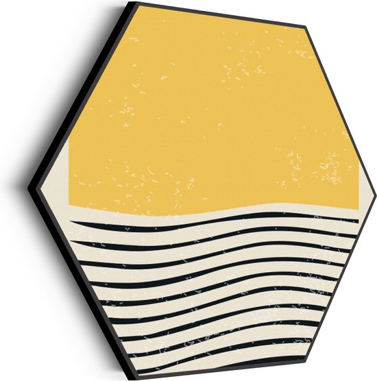 Akoestisch Schilderij Scandinavisch Basis Geel Hexagon Basic XL (140 X 121 CM) - Akoestisch paneel - Akoestische Panelen - Akoestische wanddecoratie - Akoestisch wandpaneelKatoen XL (140 X 121 CM)