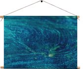 Textielposter Blue Ice Rechthoek Horizontaal XXL (85 X 120 CM) - Wandkleed - Wanddoek - Wanddecoratie
