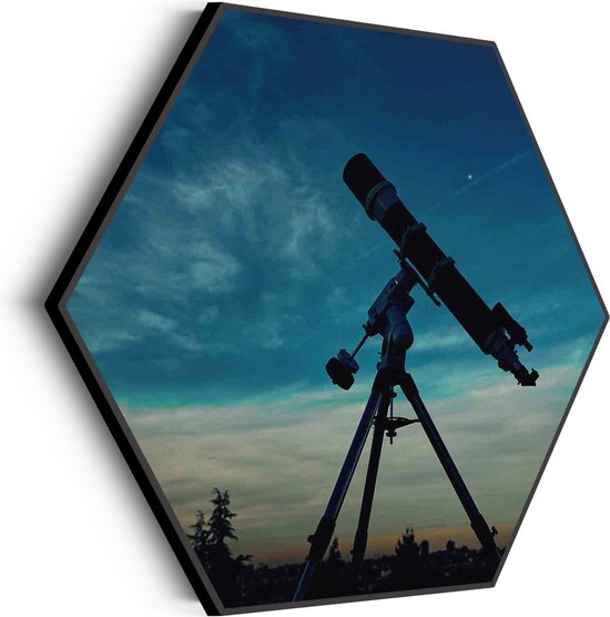Akoestisch Schilderij De sterren kijker Hexagon Basic L (100 X 86 CM) - Akoestisch paneel - Akoestische Panelen - Akoestische wanddecoratie - Akoestisch wandpaneel