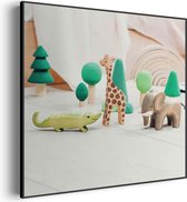 Akoestisch Schilderij Kinderspeelgoed Vierkant Pro L (80 X 80 CM) - Akoestisch paneel - Akoestische Panelen - Akoestische wanddecoratie - Akoestisch wandpaneel