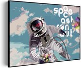 Akoestisch Schilderij Astronaut in de ruimte Rechthoek Horizontaal Pro M (85 X 60 CM) - Akoestisch paneel - Akoestische Panelen - Akoestische wanddecoratie - Akoestisch wandpaneel