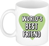Bellatio Decorations Cadeau koffiemok voor beste vriend of vriendin - worlds best friend - 300 ml