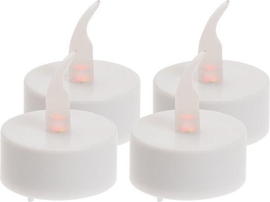 Ambiance Lights Waxinelichtjes - 10x - LED - op batterijen - met afstandsbediening - theelichtjes