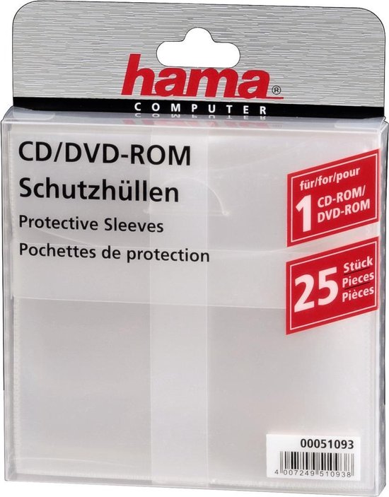 Hama Cd/Dvd Rom Hoezen - 25 stuks