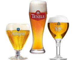 Bierglazen pakket - 1x Affligem 30cl 1x Leffe 33cl 1x Texels 30cl Image