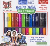 The Pencil Grip - Kwik Stix - 24 verschillende kleuren - Klassieke, Metallic en Neon kleuren - TPG-604