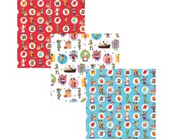 Product afbeelding van De Club van Sinterklaas cadeaupapier - inpakpapier - 2 meter x 70 cm - 5 rollen