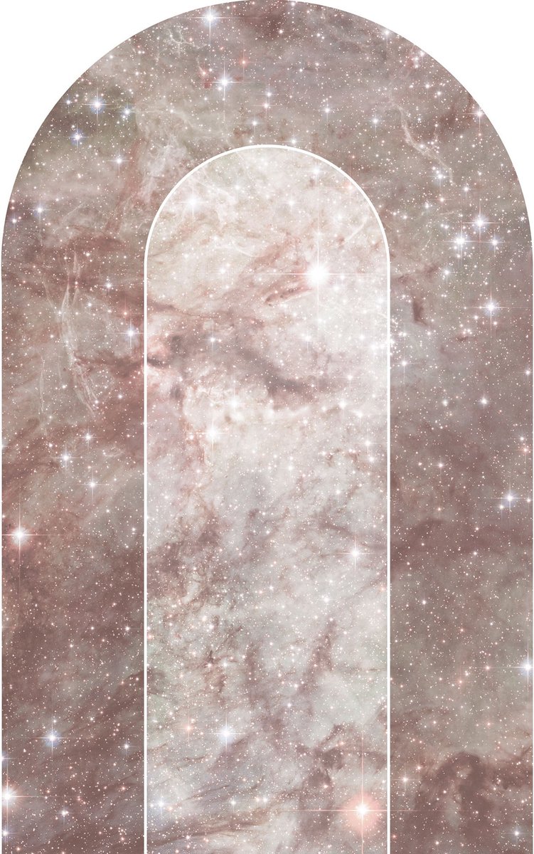 Fotobehang - Mauve Diamond 127x200cm - Rond - Vliesbehang - Zelfklevend