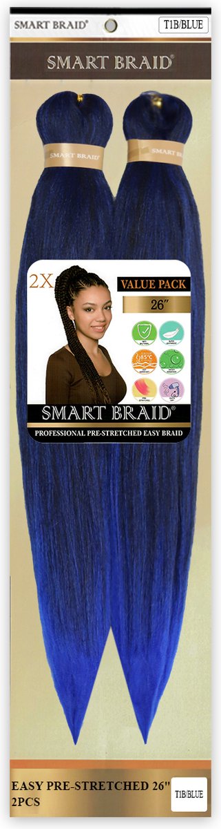 Smart Braid Pre-Stretched 2 in 1 Pak - 26 inch - T1B/Blue