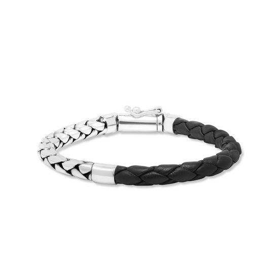 SILK Jewellery - Zilveren Armband - Fox - 765BLK.21 - Maat 21,0