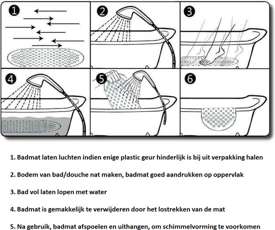 Badmatje - Antislip - Kinder Antislip mat Bad / Douche - Voor kinderen en baby's - mat voor in bad - mat voor in douche - douchemat met zuignappen - 69 x 39 cm - Koraalvissen van Dushy. — afbeelding 4