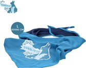 CoolPets cooling bandana - Verkoelende bandana voor honden - Verkoeling - Large - 80 x 60 x 60 cm - Nekomtrek 44 tot 52 cm - Blauw