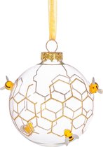 3D-bijen met honingraat kerstbal - Sass & Belle
