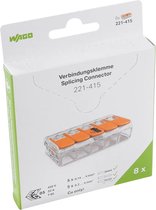WAGO® Verbindingsklem 5-voudig t/m 4mm² - 221-415 - 8 stuks in blister