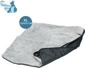 CoolPets Anti-Slip Cover - 120 x 75 cm - Maat XL – Speciaal ontwikkeld voor de koelmatten van CoolPets – Verkoelend materiaal – Grijs - Fleece