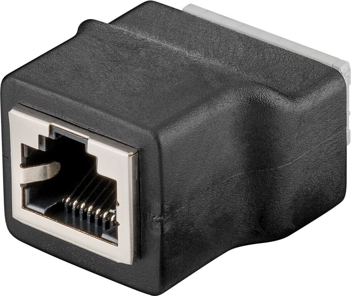 RJ45 female connector met klemverbinding (klemmenblok 8-pin)