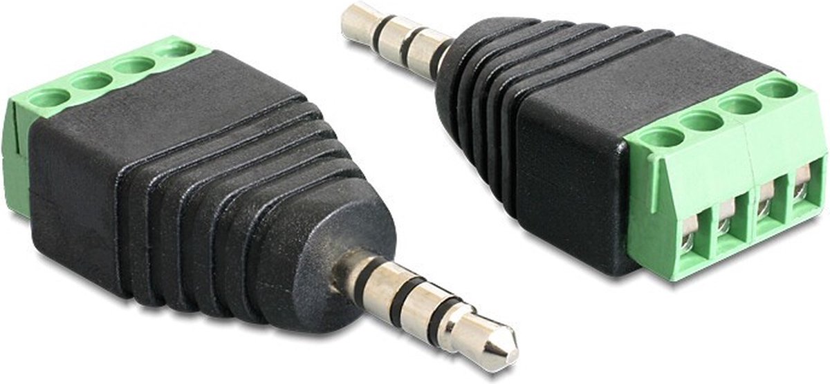 Delock - Adapter Klinke Stecker 3,5 mm - Terminalblock 4 Pin