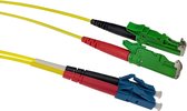 ACT RL3205 Câble fibre optique 5 m OS2 2x E-2000 (APC) LC / UPC Jaune, Bleu, Vert