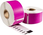 Dymo 99010 roze compatible labels, 89 x 28 mm, 260 etiketten, permanent