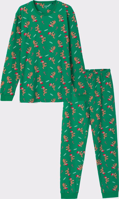 Woody pyjama groen kerst