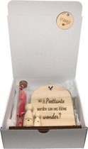 Geschenkbox wil jij mijn PEETTANTE zijn? | roze | nichtje | peg doll | houten poppetje | liefste meter | meter vragen | meter worden | peettante vragen | peettante worden | knuffeltante vragen | knuffeltante worden | cadeau | geschenkdoos | giftbox