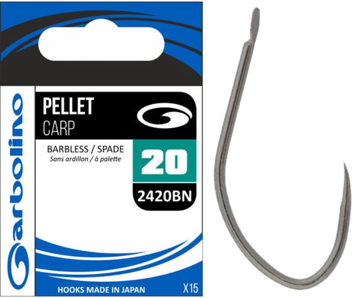 Garbolino Pellet Carp Barbless-Spade (15 pcs) - Maat : 10
