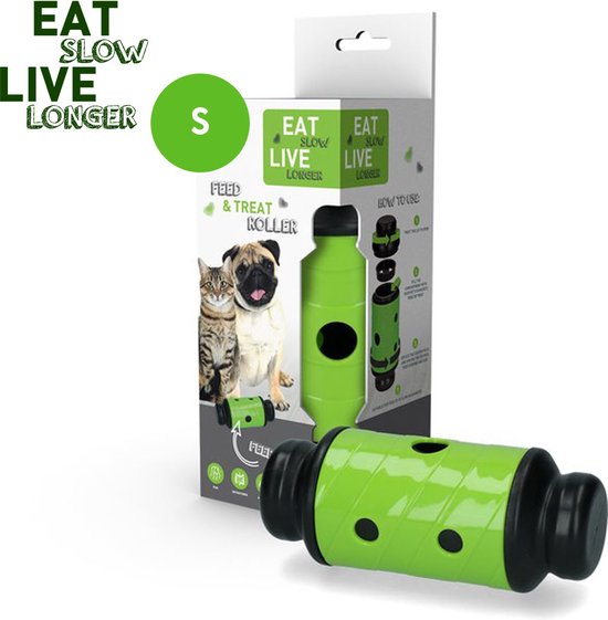 Eat Slow Live Longer Feed & Treat – Anti-schrok – Slow feeder – Belonings speeltje – Groen – Size S