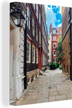Ruelle étroite dans la capitale anglaise Londres Toile 60x80 cm - Tirage photo sur toile (Décoration murale salon / chambre)