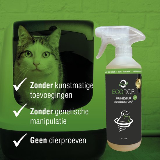 Ecodor UF2000 4Pets - 1000ml Navulling - Kattenpis geur verwijderen - Urinegeur verwijderaar - Vegan - Ecologisch - Ongeparfumeerd - Ecodor