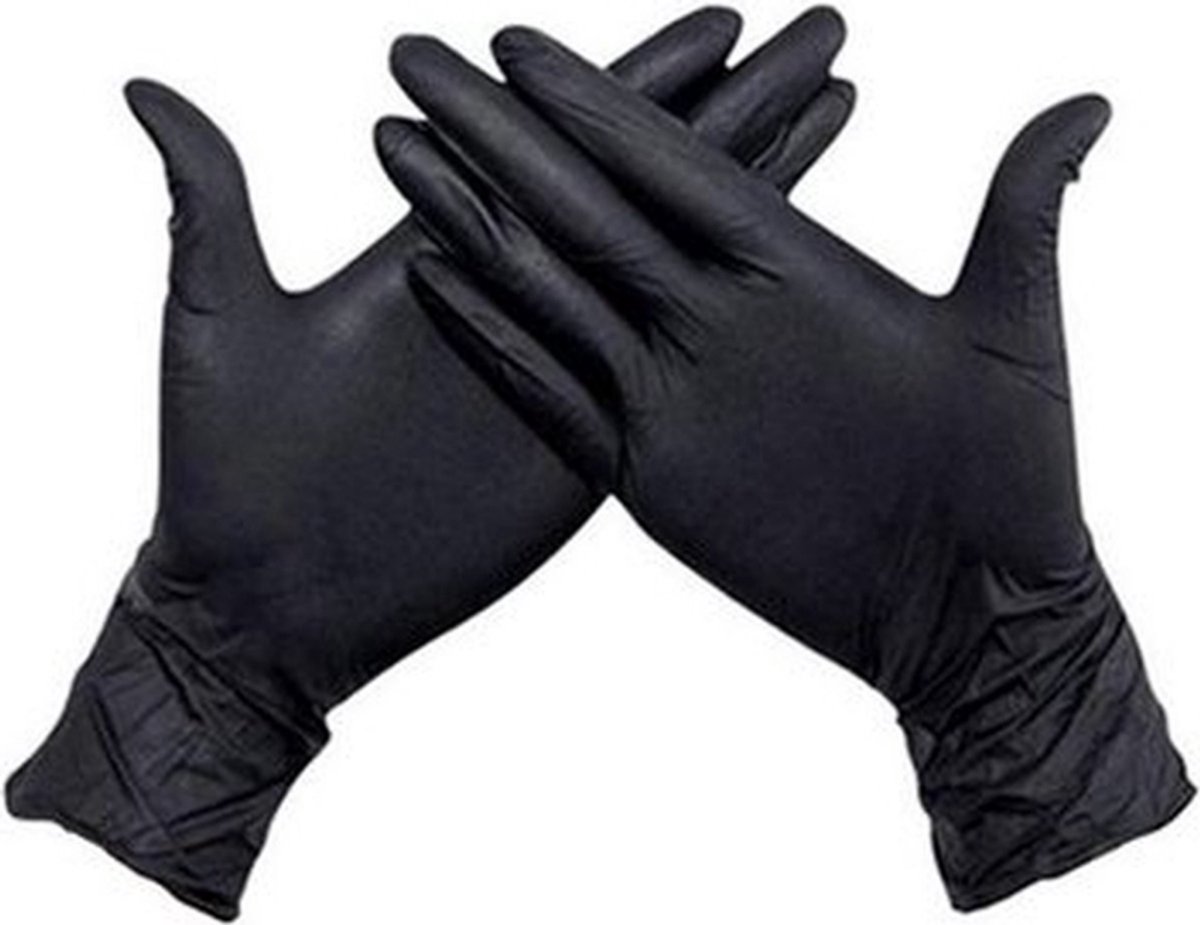 Latex Handschoenen 100 stuks Medium Zwart