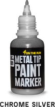 On the Run - Metal Tip Paint Marker - verfstift - 2-3mm punt - 20ml - Zilver