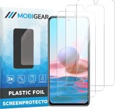 Mobigear Screenprotector geschikt voor Xiaomi Redmi Note 10 4G | Mobigear Screenprotector Folie - Case Friendly (3-Pack)