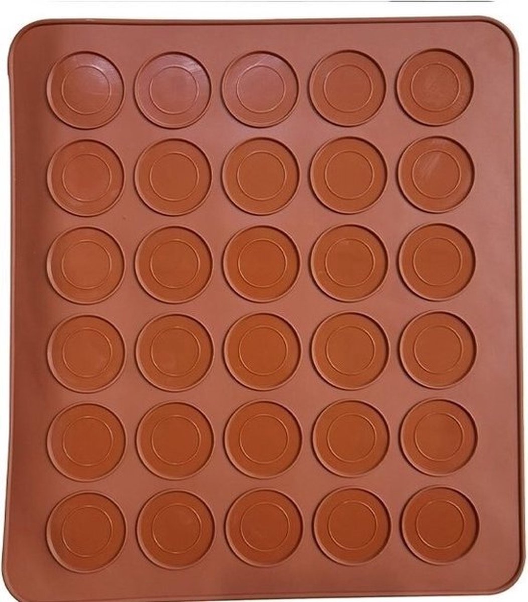 Macarons bakmat - Voor 30 stuks - Macaron - Siliconen bakvormen - Set - Vaatwasserbestendig - Ovenbestendig - Macarons mat - Ovenmat